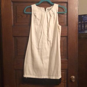 Cream with Black bead sheath dress